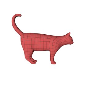 obj base mesh cat