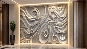3D decor set wall panel wall relief mural CNC 52