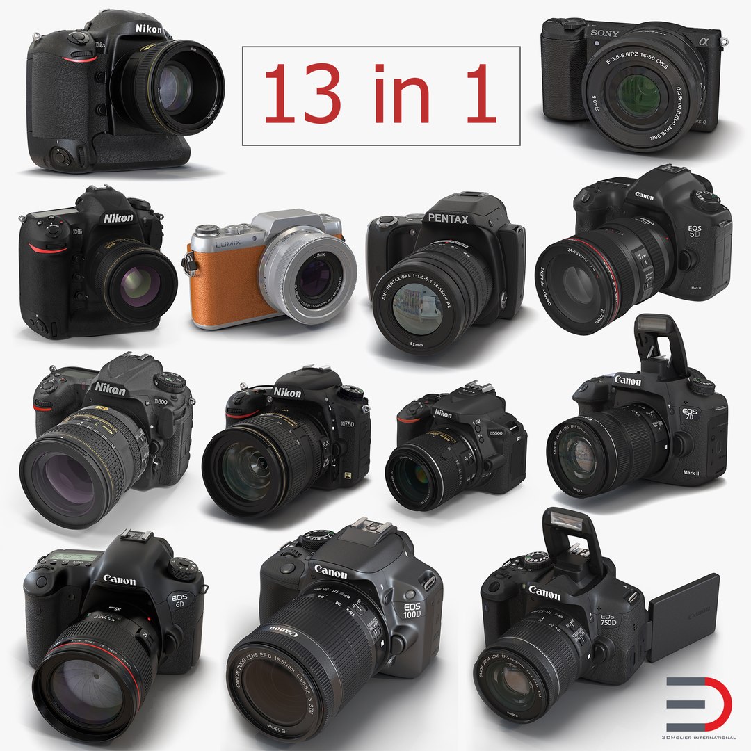 Digital Cameras Collection 3D model preview