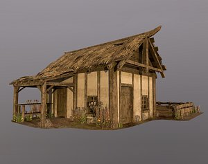Medieval abandoned building 3D