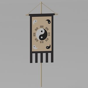 3D Tai Chi Yin Yang Bagua Flag