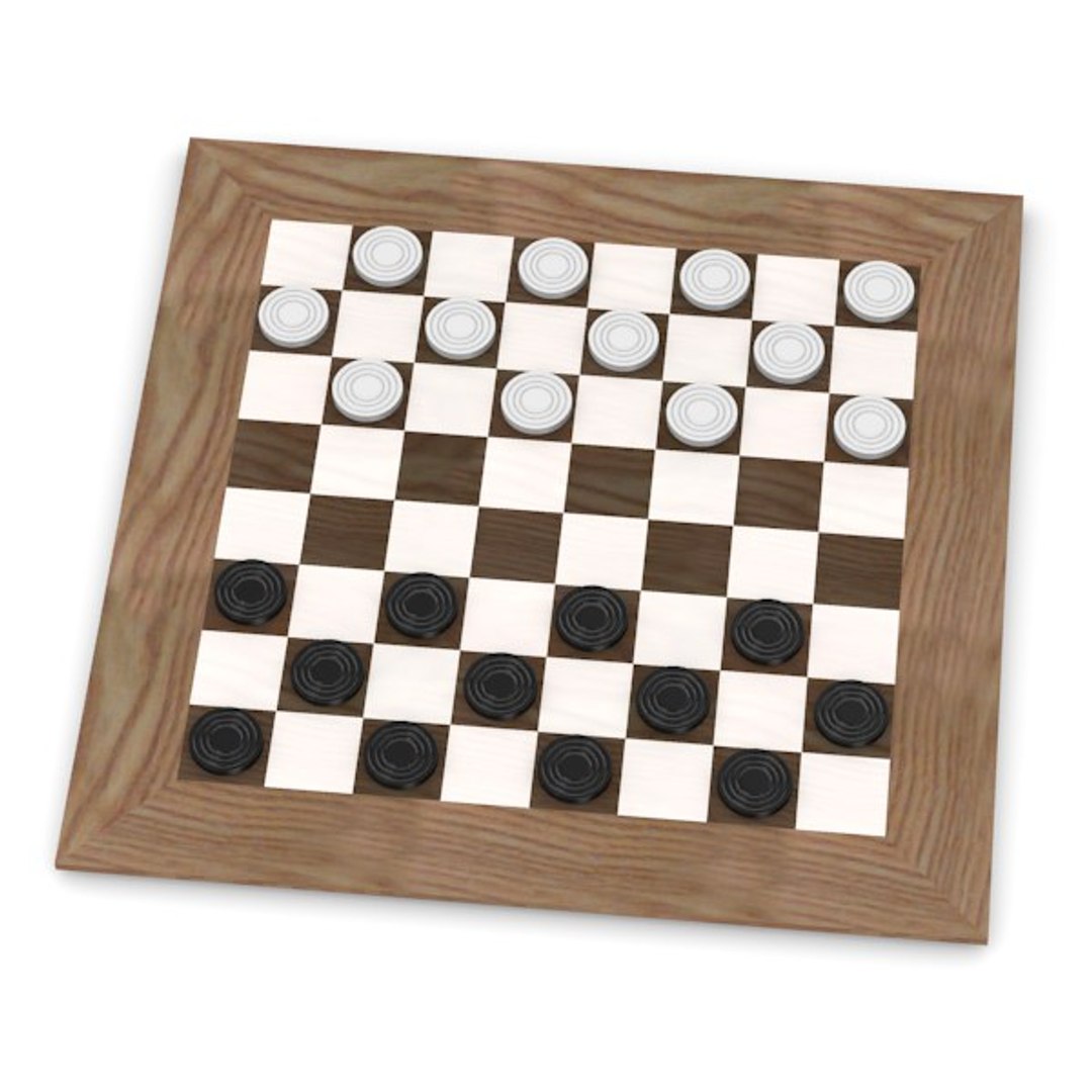 checkers 3d model