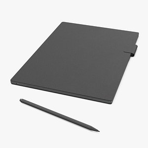Slim Digital Writing Tablet with Attached Pen Dark Gray