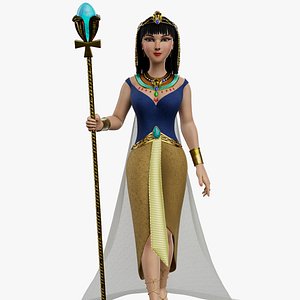 3D model Semi-Realistic Egyptian Queen ISABELLA With Rig
