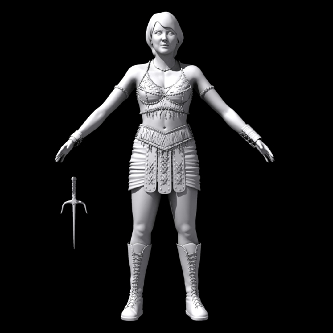 Princess Warrior Gabrielle 3d Model