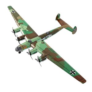 3D Messerschmitt ME-264 Amerika Bomber WW2 bomber