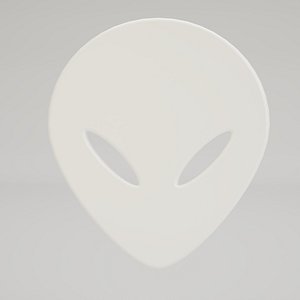 Futuristic Alien Mask 3D
