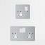 UK Aluminum Plug AC Outlet Dual and Single