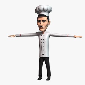 3D cartoon chef 3 character