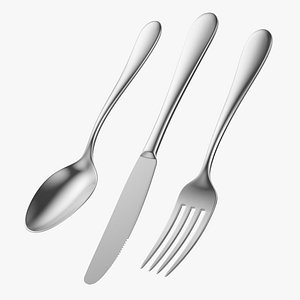 3D Dessert Knife Fork Spoon Generic Cutlery