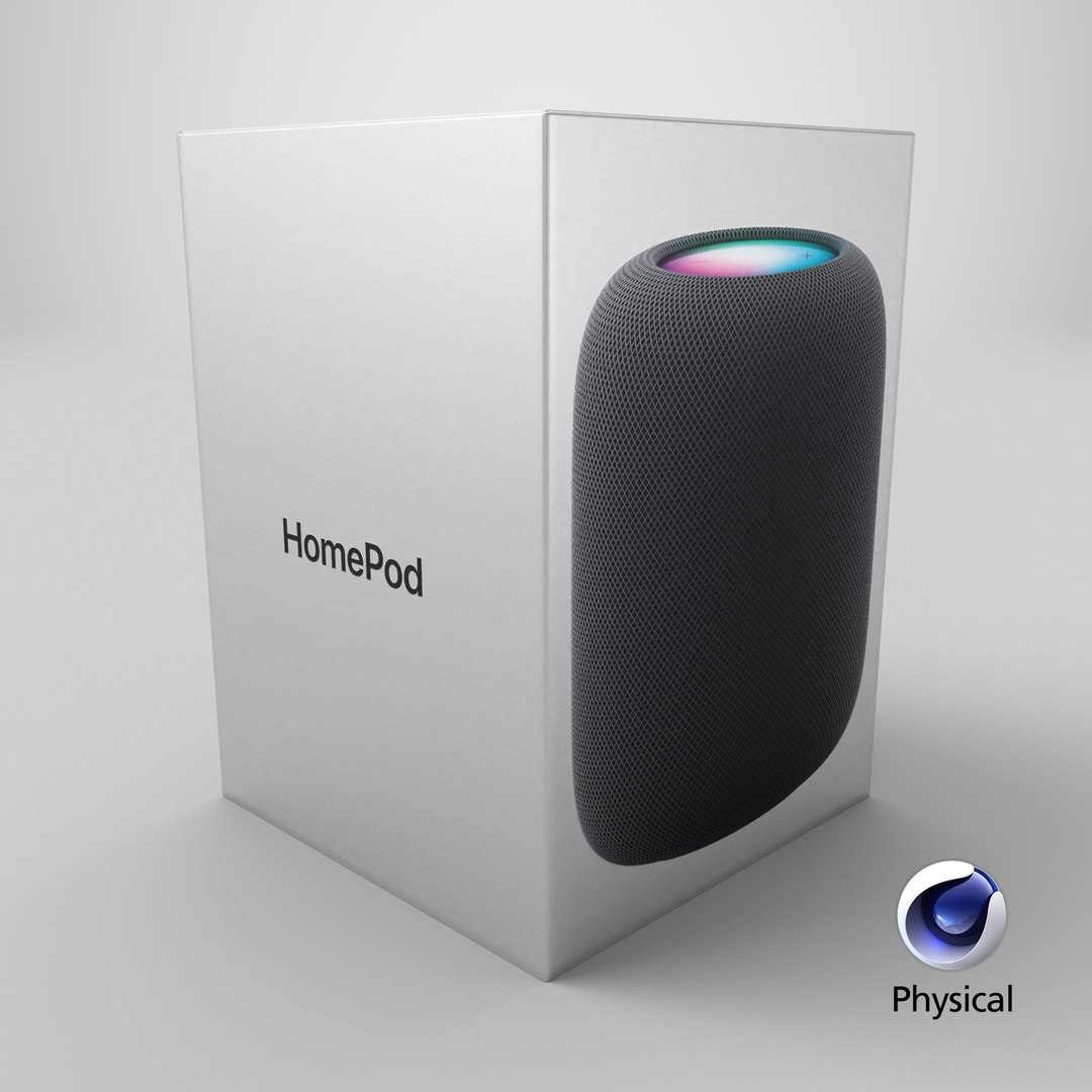 Apple HomePod Smart Speaker Packaging 3D https://p.turbosquid.com/ts-thumb/rQ/lJV60W/pO/stemcell_cinema_4d_physical_render/png/1717508926/1920x1080/fit_q87/ae24eb07ffde93ef1649d9ebcd0c1f9d6ea86c3c/stemcell_cinema_4d_physical_render.jpg