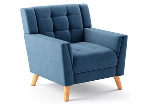 Alisa Mid Century Modern Armchair 3D model