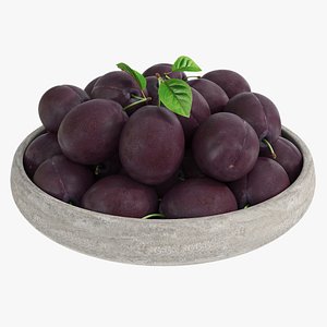 Plum stone bowl 3D model