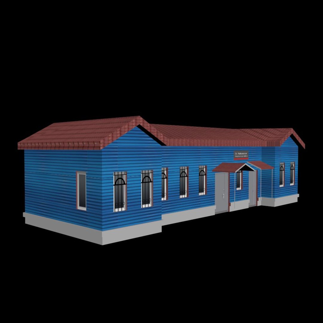 House Blue 3D Model - TurboSquid 1559455