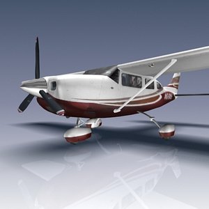 3ds max stationair 206 aircraft