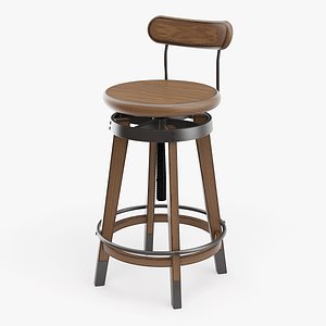 Adjustable Height Industrial Stool 03
