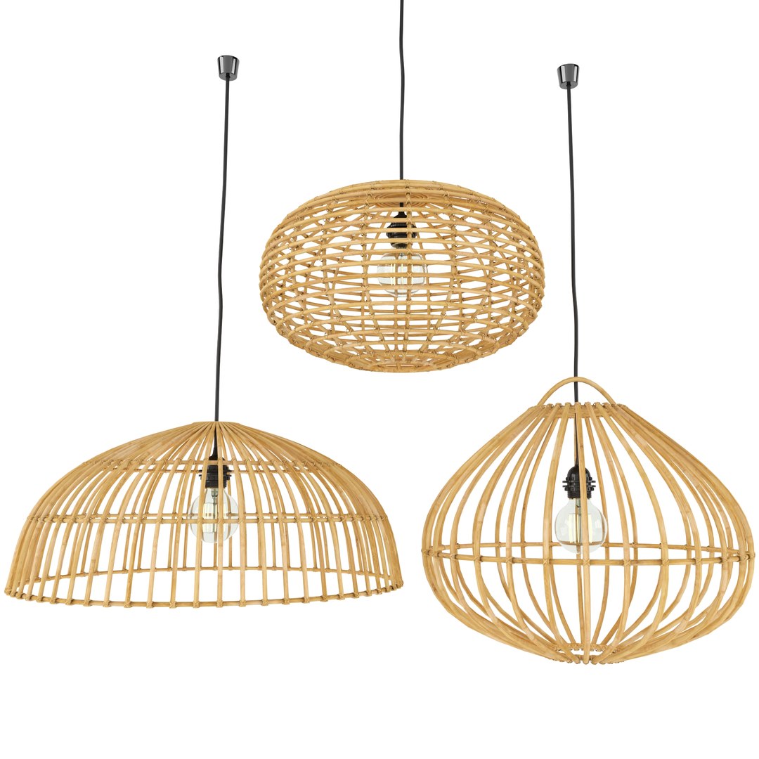 3D Rattan Lamp - TurboSquid 1604856