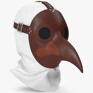 Plague Doctor Mask Brown with Balaclava