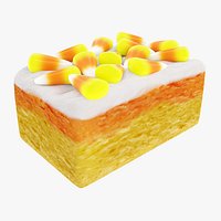 Cake with halloween candy cornes