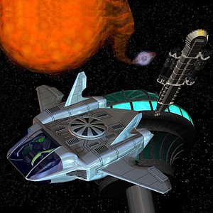 futuristic vtol spacecraft pzvtol 3d model