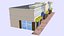 edificio de centro comercial low poly