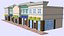edificio de centro comercial low poly