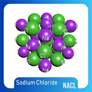 nacl 3D Model Lattice Structure NaCl