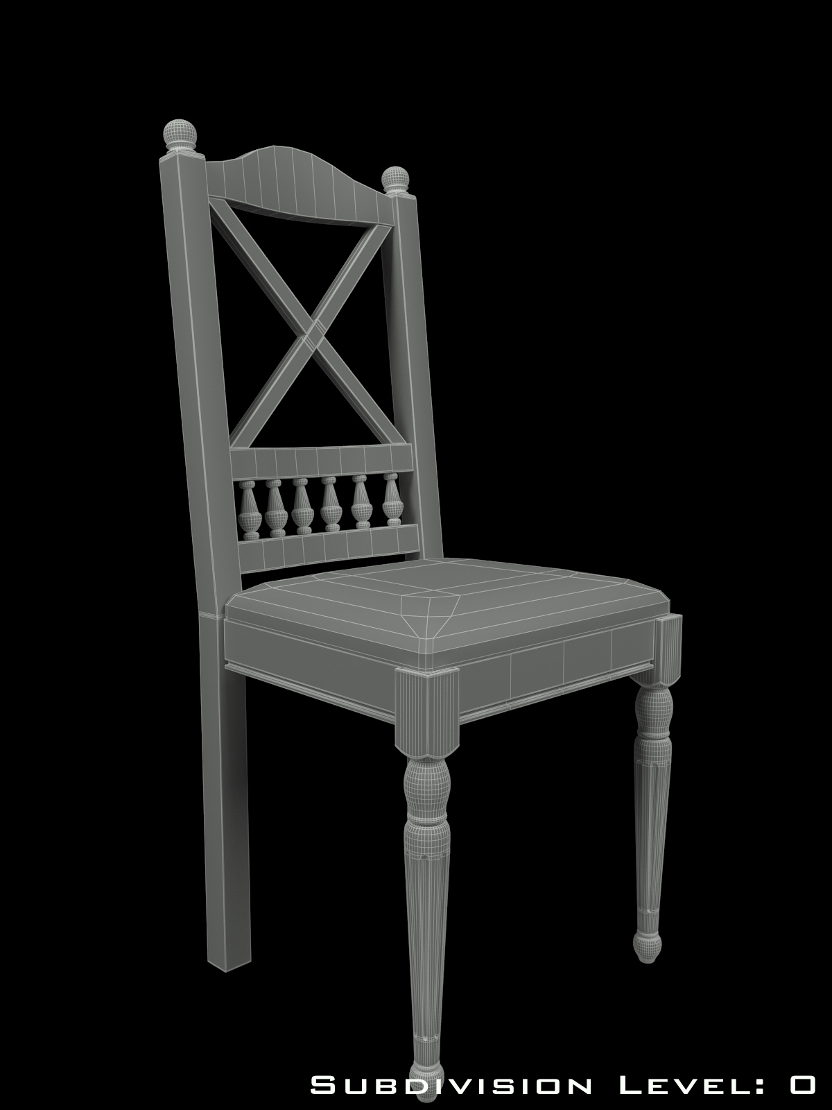 3d model kitchen chair