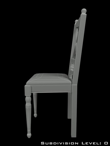 3d model kitchen chair