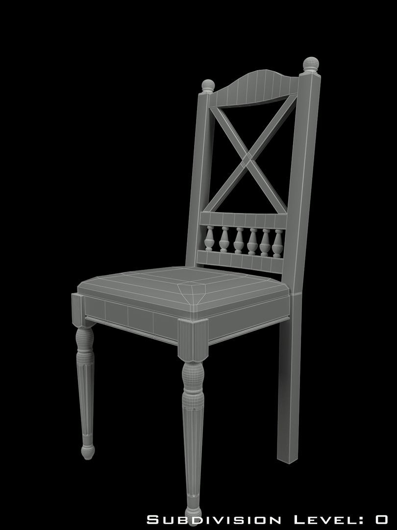 3d model kitchen chair