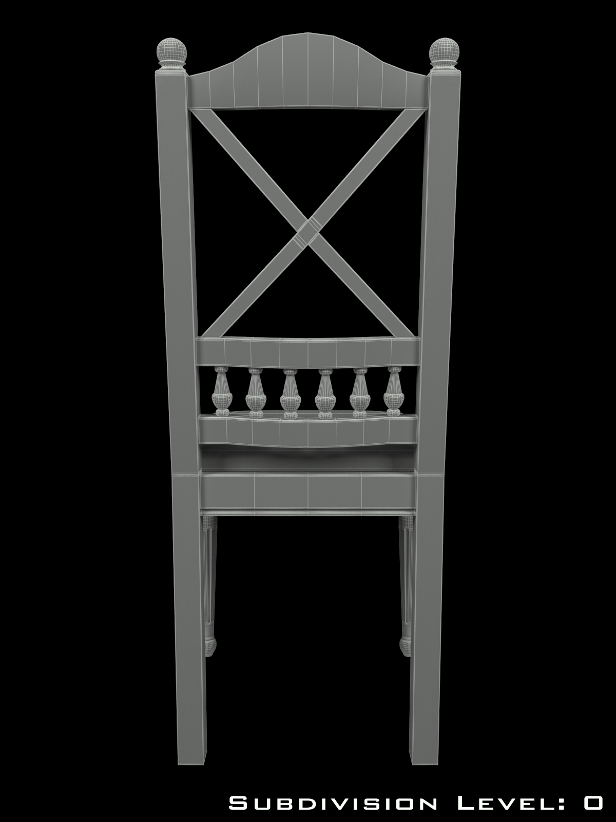 3d model kitchen chair