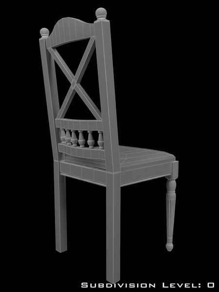 3d model kitchen chair