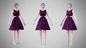 3D Dress 33 Amethyst Glow Velvet model