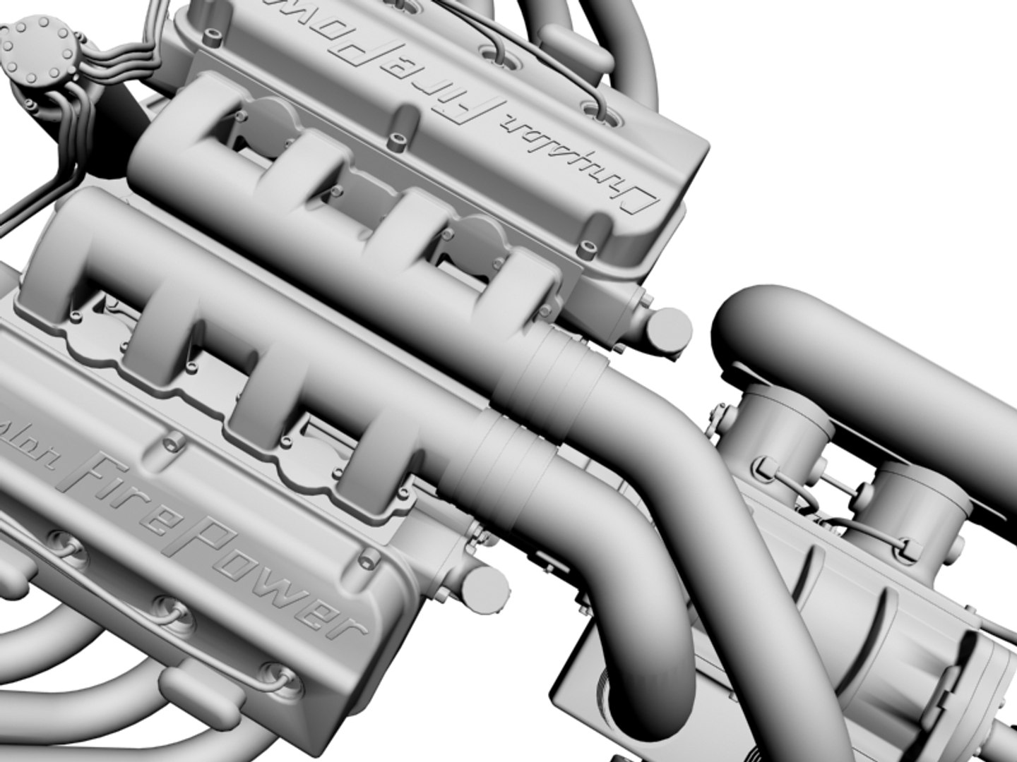 chrysler hemi potvin engine v8 3d 3ds