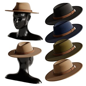 Man Hat set 2 3D model