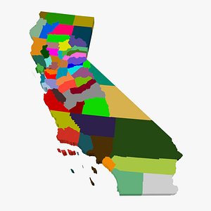 counties state california 3d max