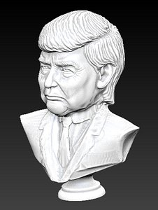3D donald trump bust