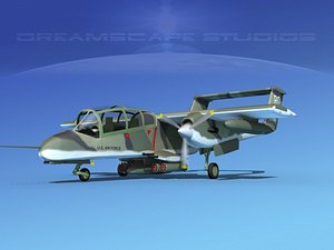 3d model of propellers usaf rockwell ov-10 bronco