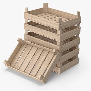 Stack Of Wooden Fruit Crates