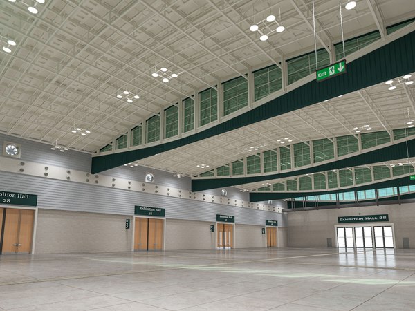 Exhibition Hall interior and exterior 28 3D model 3D model