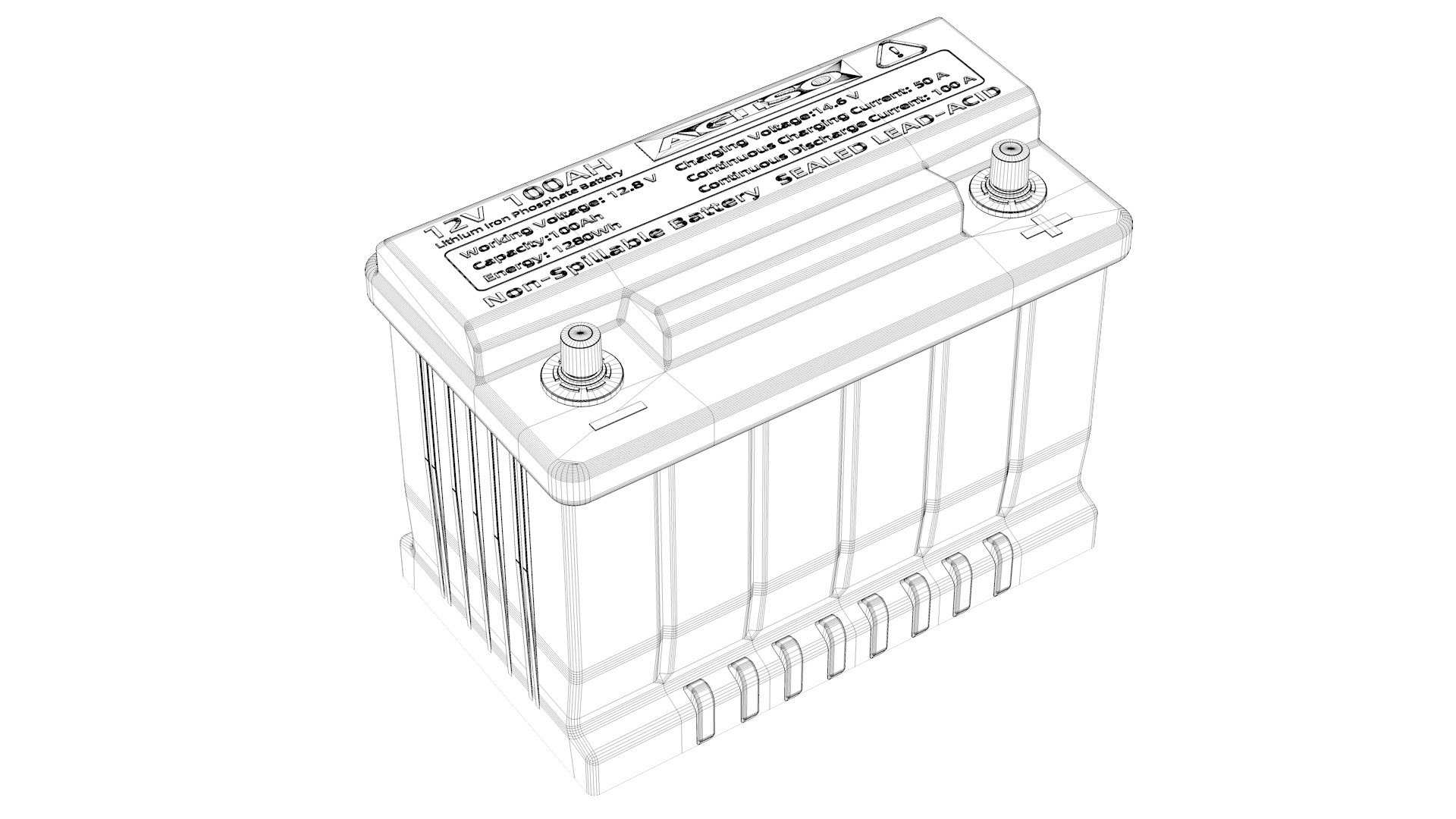 3D Car Battery Lead Acid Batteries - TurboSquid 2204522
