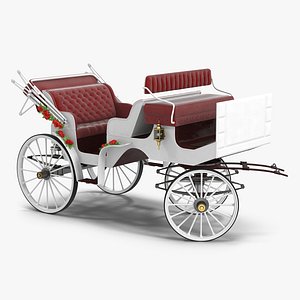 wedding carriage rigged 3d max