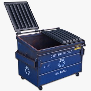 recycling dumpster 3d max