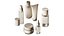 Cosmetics Minimal plain white bottles and jars collection