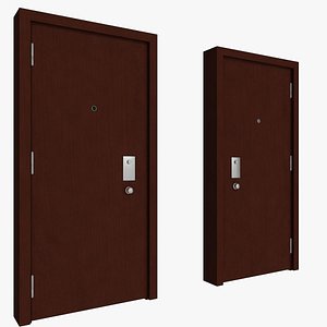 entrance security door 01 3d model