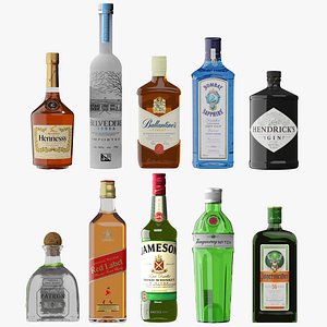 Photorealistic Liquor Collection