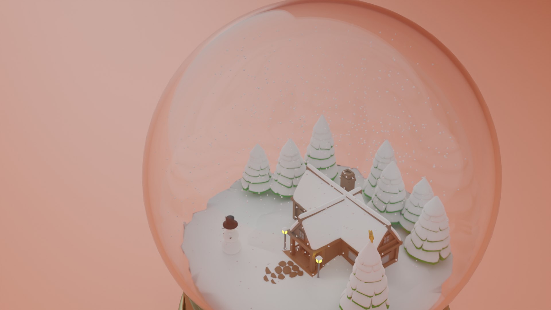 3D Snow Globe Low Poly High Quality 3D Model - TurboSquid 2259144