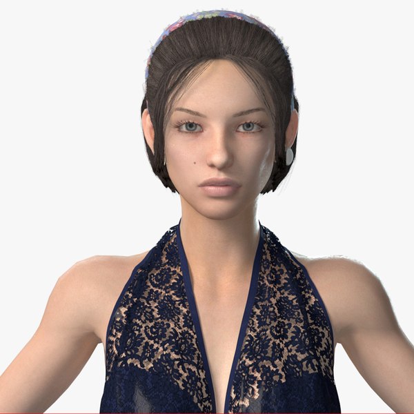 3D model woman dress