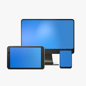 3d model tablet phone desktop