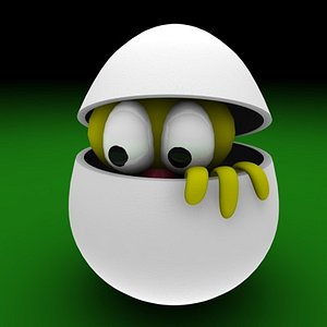 egg easter bird 3d model